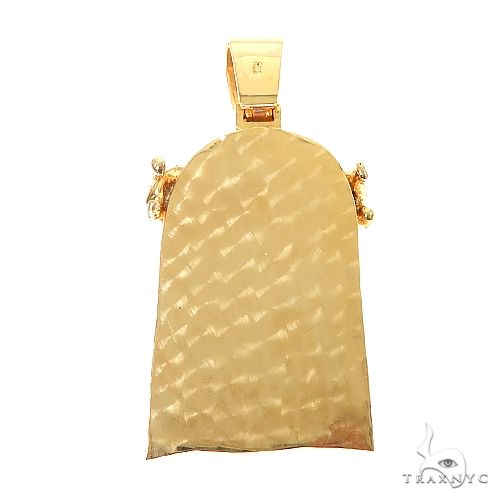 14K Gold Diamond Jesus Pendant, photo 4 of 6