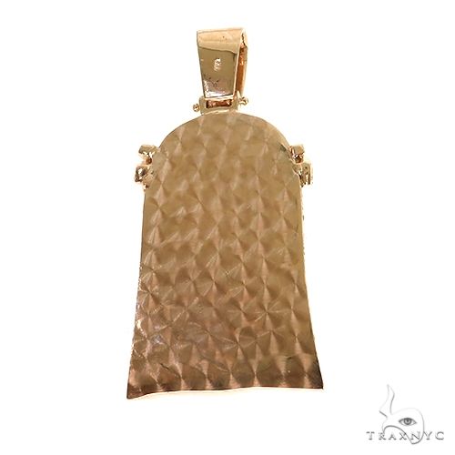 Large 14K Gold Diamond Jesus Pendant, photo 4 of 6