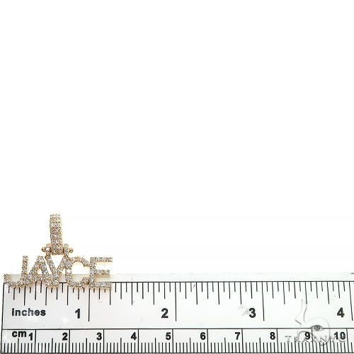 14K Gold Diamond Name Pendant 66633 - Image 5