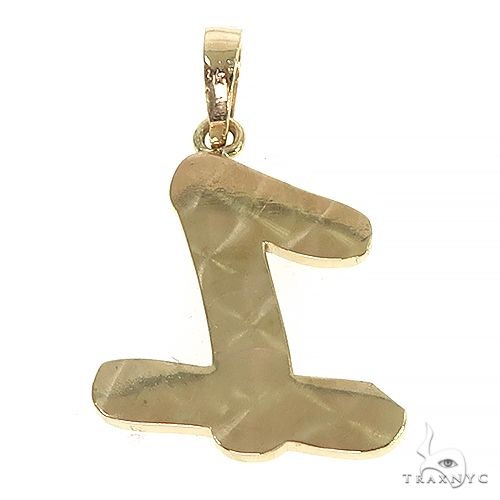 14K Gold Diamond Number Pendant 66407 - Image 3