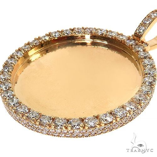 14K Gold Diamond Photo Pendant 67658 - Image 3