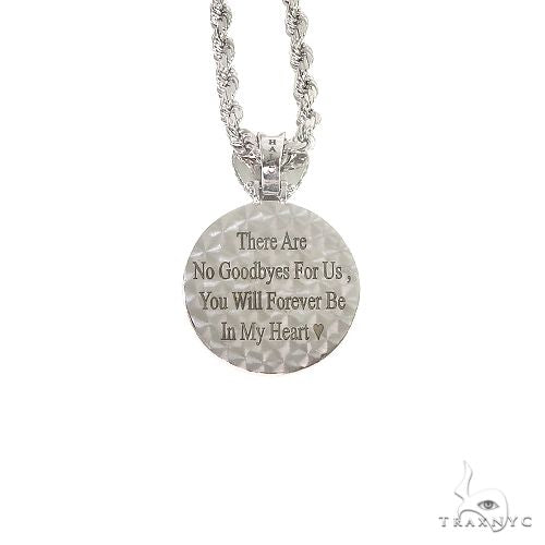 14K Gold Diamond Photo Pendant and Rope Chain Set 66834 - Image 4