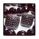 14K Gold Diamond Pillow Earrings 32897 - Image 3