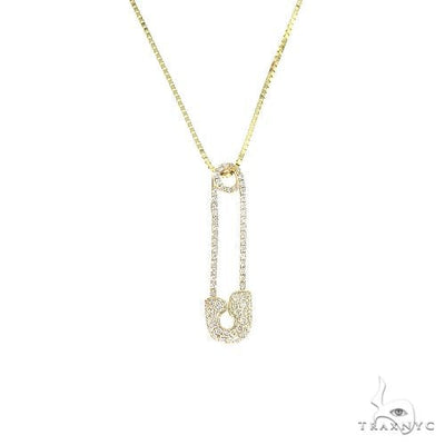 14K Gold Diamond Pin Pendant 66828 - Image 1