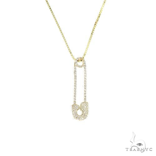 14K Gold Diamond Pin Pendant 66828 - Image 1