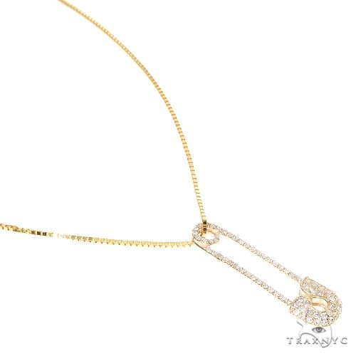 14K Gold Diamond Pin Pendant 66828 - Image 2