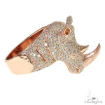14K Gold Diamond Rhino Ring 66439 - Image 3