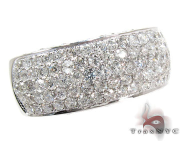 14K white gold men's ring with multiple pavé-set diamonds across wide band.
