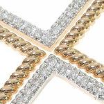 14K Gold Diamond Rope Cross 70222 - Image 6