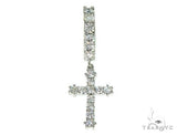 14K Gold Diamond Single Cross Earrings 66195