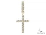 14K Gold Diamond Single Cross Earrings  66197