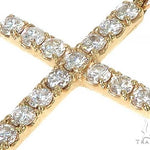 14K Gold Diamond Single Cross Earrings 66196 - Image 4