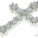 14K Gold Diamond Single Cross Earrings 66198 - Image 4