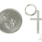 14K Gold Diamond Single Cross Earrings 66201 - Image 5