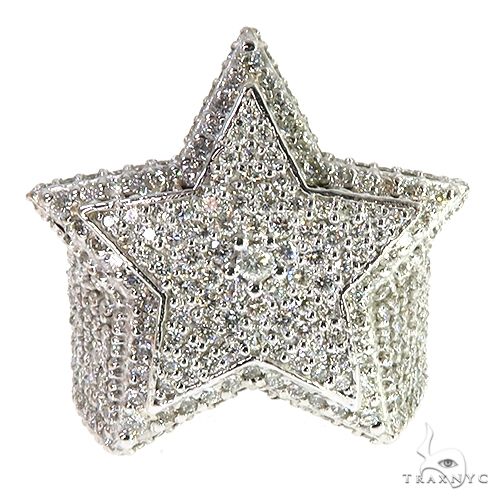 14K Gold Diamond Star Ring 67905 - Image 2