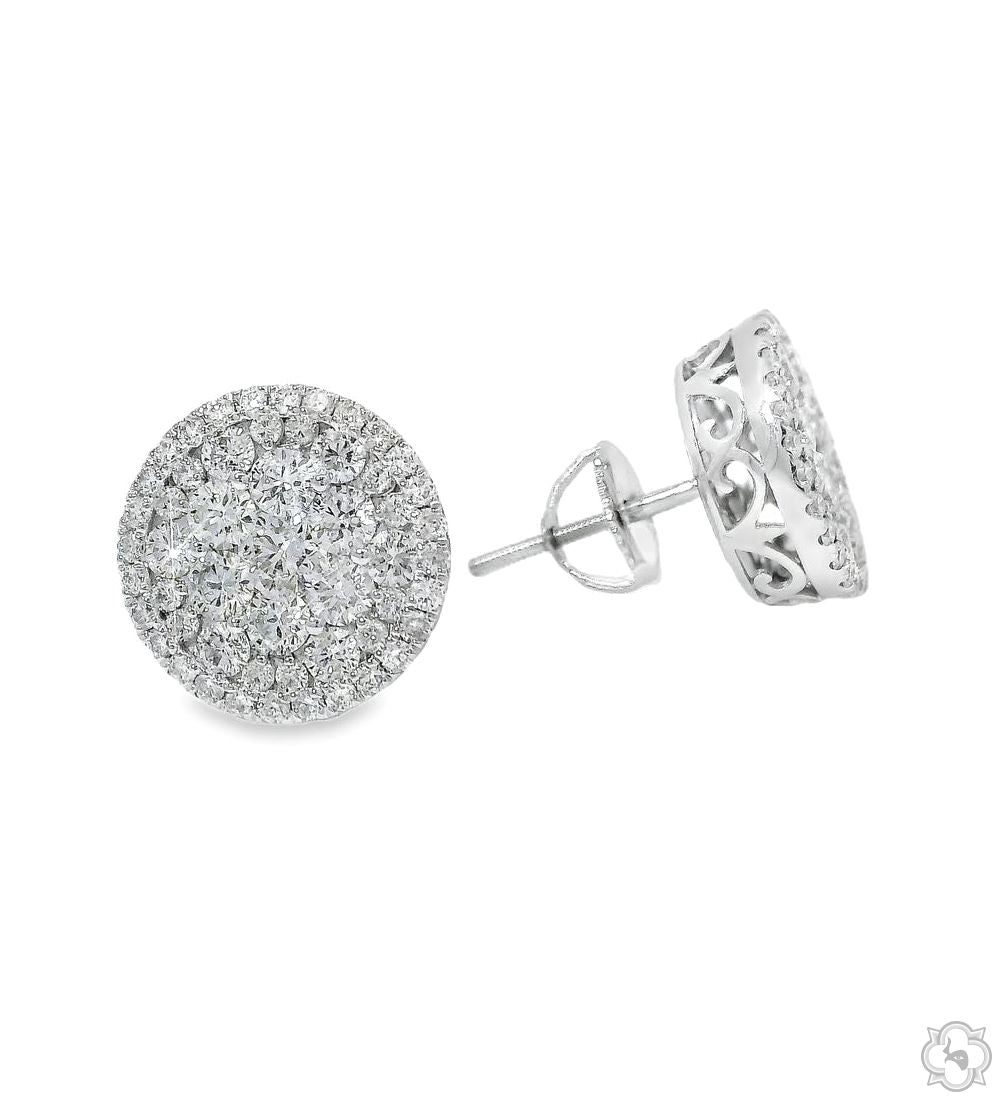 14K Gold Diamond Stud Earrings 65752 – TraxNYC