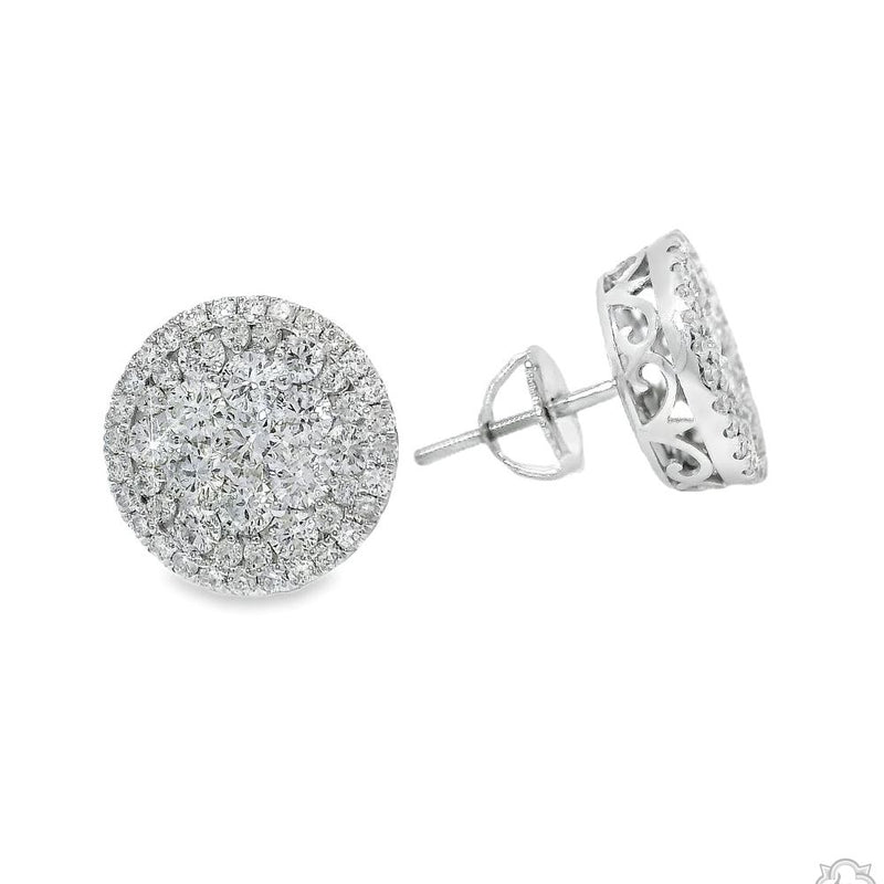 14K Gold Diamond Stud Earrings 65752 - Image 6