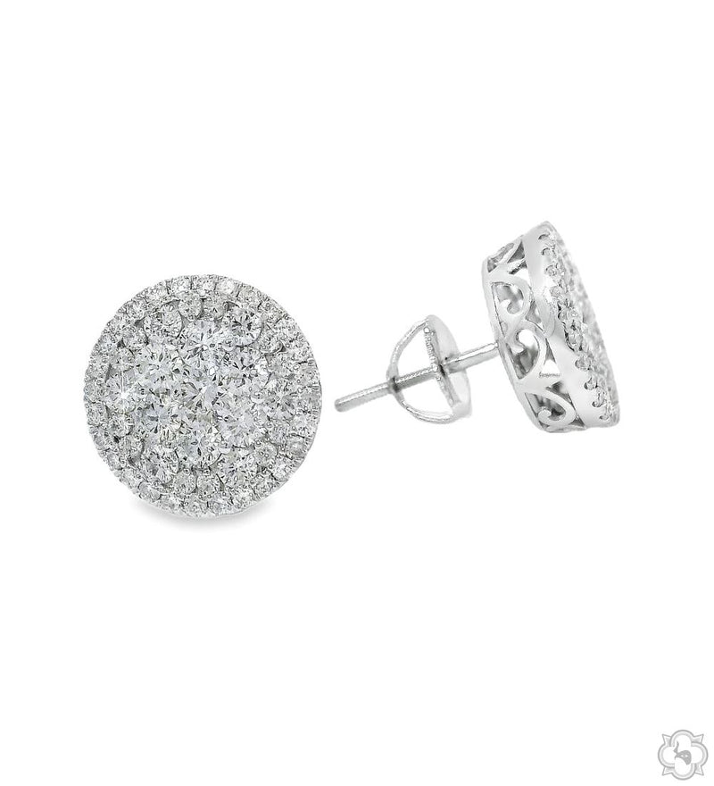 14K Gold Diamond Stud Earrings, photo 7 of 7