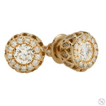 14K Gold Diamond Stud Earrings 65824 - Image 3