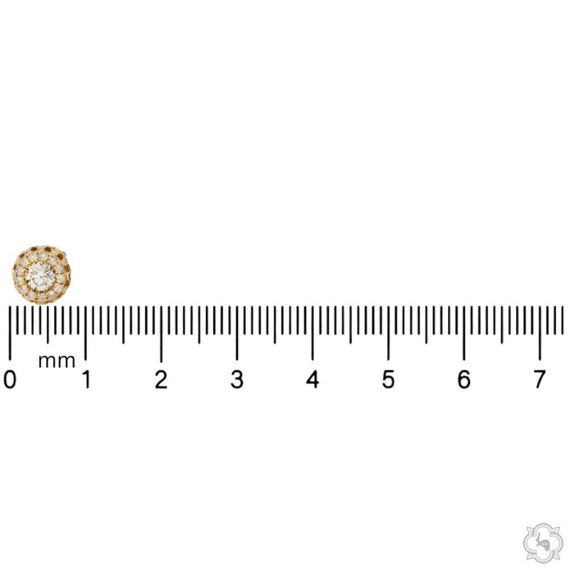 14K Gold Diamond Stud Earrings 65824 - Image 5