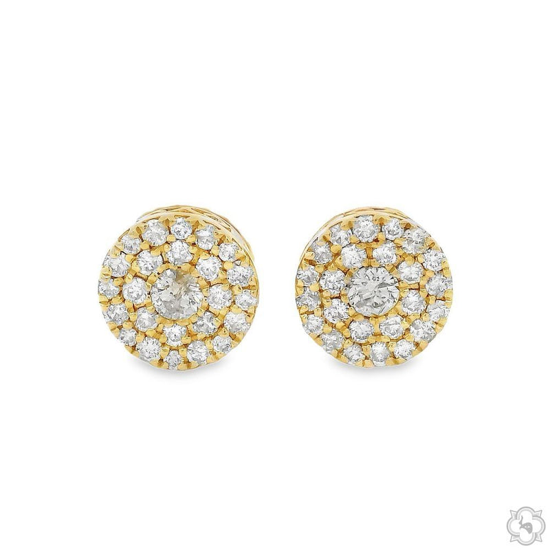 14K Gold Diamond Stud Earrings 65957