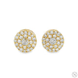 14K Gold Diamond Cluster Earrings 65957