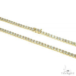 14K Gold Diamond Tennis Chain Necklace 22 Inches 3.1 mm 69816 - Image 2