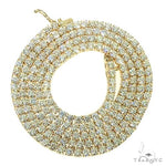 14K Gold Diamond Tennis Chain Necklace 22 Inches 3.1 mm 69816 - Image 3