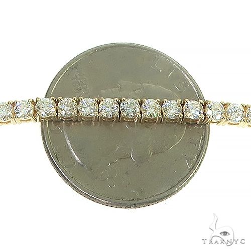 14K Gold Diamond Tennis Chain Necklace 22 Inches 3.1 mm 69816 - Image 5