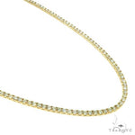 14K Gold Diamond Tennis Chain Necklace 22 Inches 3mm 66473 - Image 1