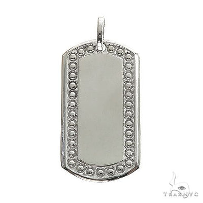 14K Gold Dog Tag Pendant 66812 - Image 1