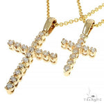 14K Gold Double Cross Necklace 66609 - Image 4