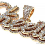14K Gold Double Layer Diamond Name Pendant 66630 - Image 4