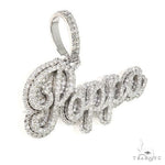 14K Gold Double Layer 'Poppa' Diamond Name Pendant 66842 - Image 2