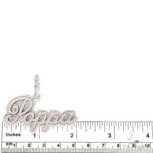 14K Gold Double Layer 'Poppa' Diamond Name Pendant 66842 - Image 5