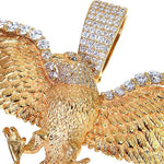 14K Gold Eagle Diamond Pendant 67785 - Image 3