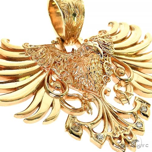 14K Gold Vulture Pendant 68739 - Image 3