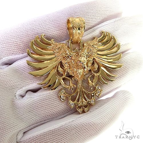 14K Gold Vulture Pendant 68739 - Image 8