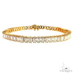 14K Gold Emerald Diamond Bracelet (Lab) 68611 - Image 1