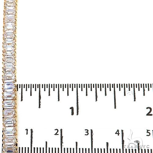 14K Gold Emerald Diamond Bracelet (Lab) 68611 - Image 5