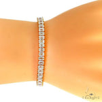 14K Gold Emerald Diamond Bracelet (Lab) 68611 - Image 6