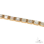 14K Gold Emerald Diamond Bracelet (Lab) 68610 - Image 3