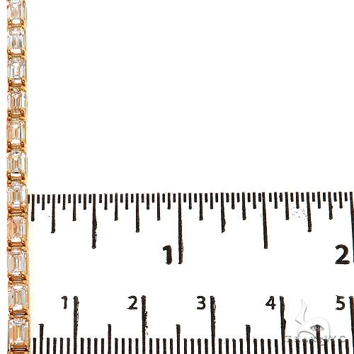 14K Gold Emerald Diamond Bracelet (Lab), photo 5 of 6
