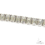 14K Gold Emerald Diamond Bracelet (Lab) 68613 - Image 3