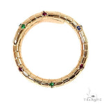 14K Gold Emerald Eye Snake Ring 67543 - Image 8