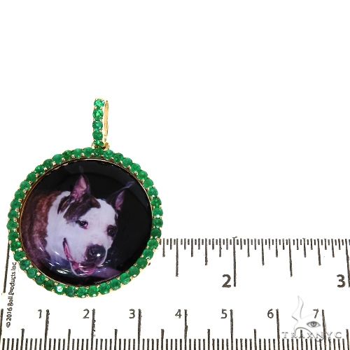 14K Gold Emerald Photo Pendant 67711 - Image 5