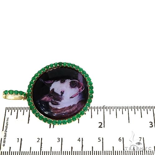 14K Gold Emerald Photo Pendant 67711 - Image 6