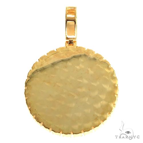 14K Gold Flower Frame Diamond Photo Pendant 66880 - Image 4