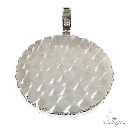 14K Gold Flower Frame Diamond Photo Pendant 67655 - Image 3