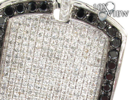 Black Outline Pave Diamond Dog Tag 1 25416 - Image 3